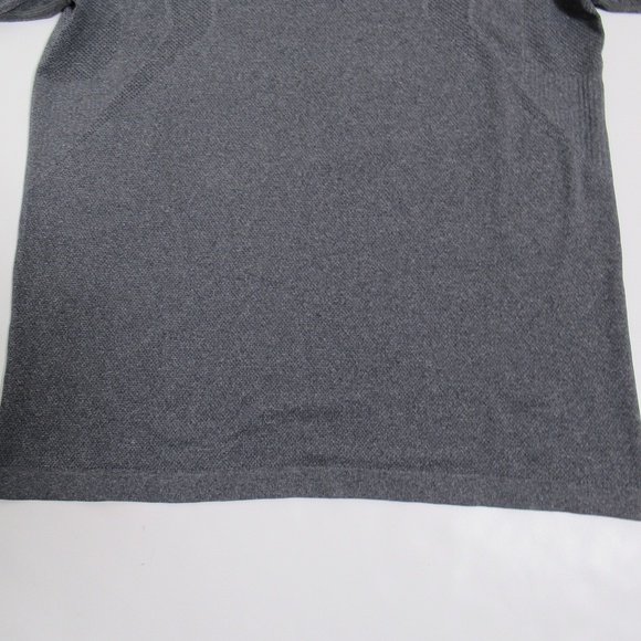 Lululemon Metal Vent Tech Polo Short Sleeve Heathered Black Size M Silveresecnt - Picture 11 of 12